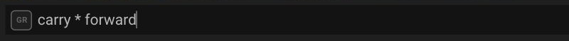 The Playphrase.me search field contains carry * forward