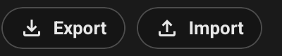 Export and Import buttons for the active Favorites collection